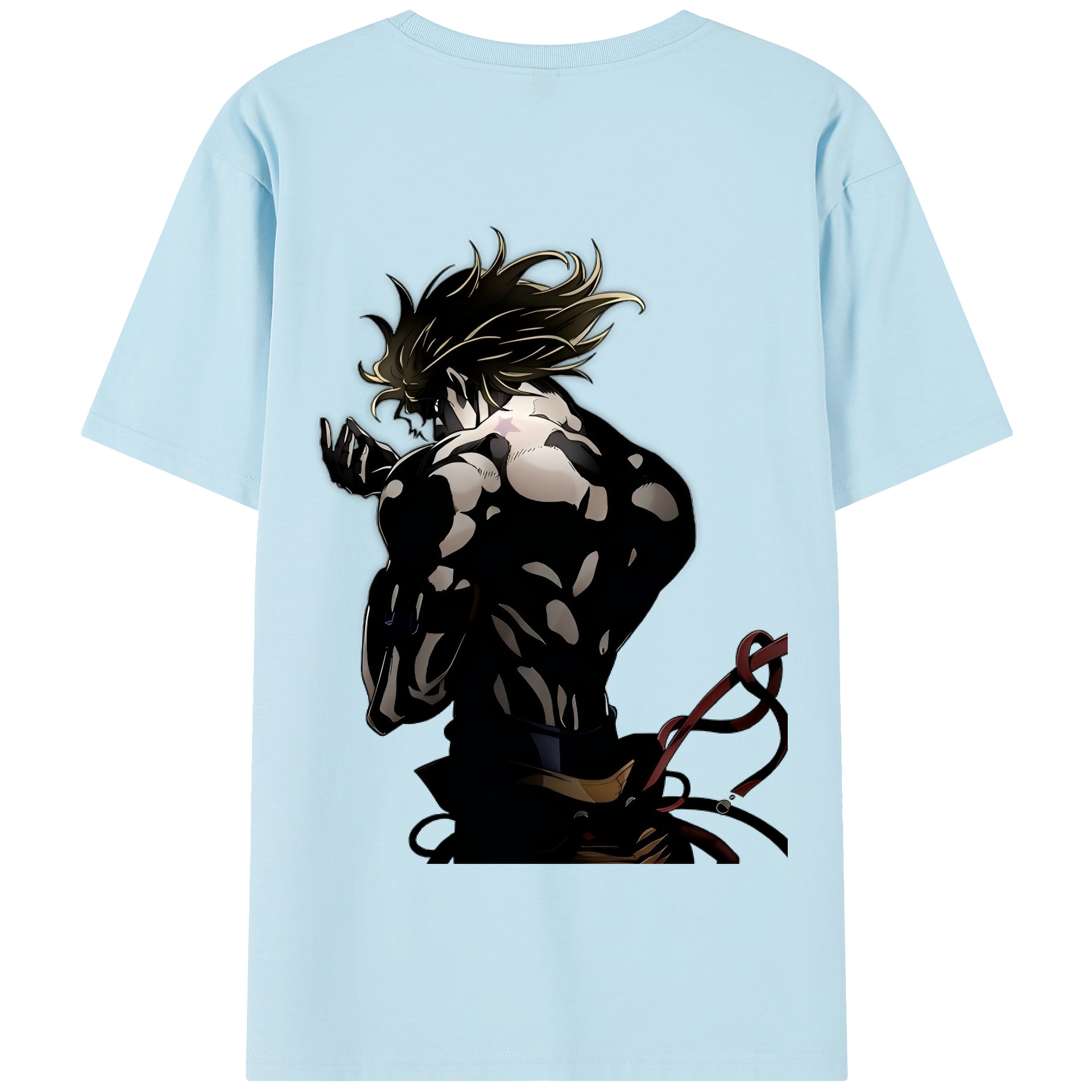 （画像用） ジョジョの奇妙な冒険 ディオ?ブランドー JoJo's Bizarre Adventure Dio Brando 綿100％半袖Tシャツ（背面プリント）